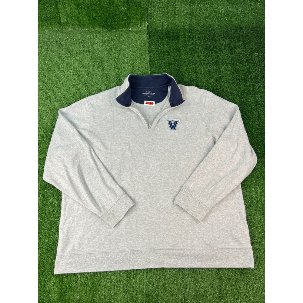 Vineyard Vines Mens XXL Villanova University Pima Cotton Quarter Zip Pullover